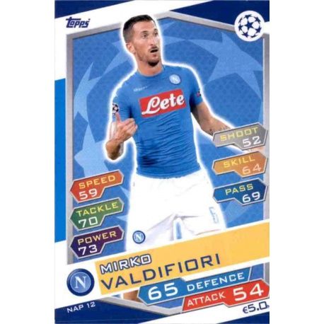 Mirko Valdifiori SSC Napoli NAP12 Match Attax Champions 2016-17