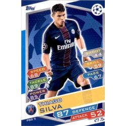 Thiago Silva PSG PSG5 Match Attax Champions 2016-17