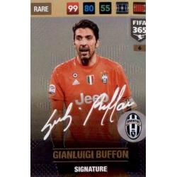 Gianluigi Buffon Signature Juventus 6 FIFA 365 Adrenalyn XL 2017