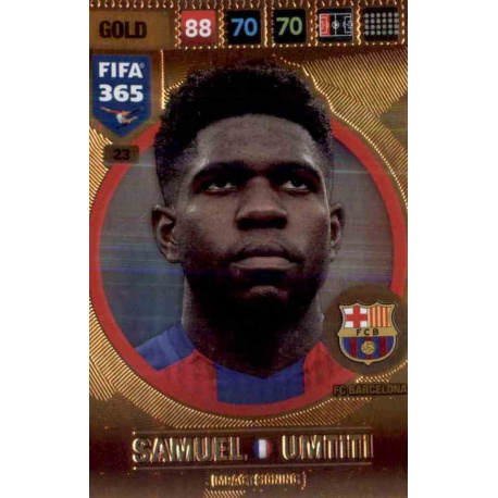 Samuel Umtiti Impact Signing Barcelona 23 FIFA 365 Adrenalyn XL 2017