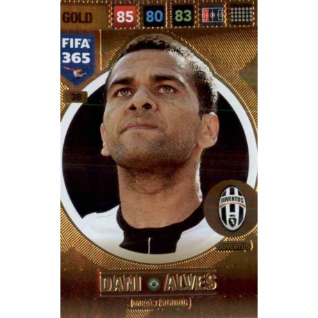 Dani Alves Impact Signing Juventus 38 FIFA 365 Adrenalyn XL 2017