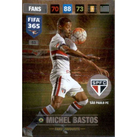 Michel Bastos Fans Favourite Sao Paulo 53 FIFA 365 Adrenalyn XL 2017
