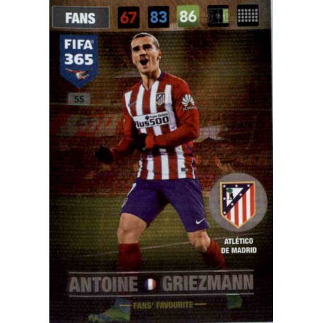 Antoine Griezmann Fans Favourite Atletico Madrid 55 FIFA 365 Adrenalyn XL 2017