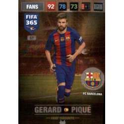 Gerard Pique Fans Favourite Barcelona 57 FIFA 365 Adrenalyn XL 2017