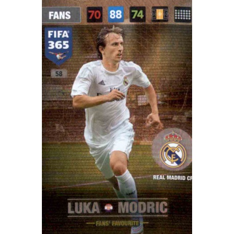 Luka Modric Fans Favourite Real Madrid 58 FIFA 365 Adrenalyn XL 2017