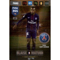 Blaise Matuidi Fans Favourite Paris Saint-Germain 60 FIFA 365 Adrenalyn XL 2017