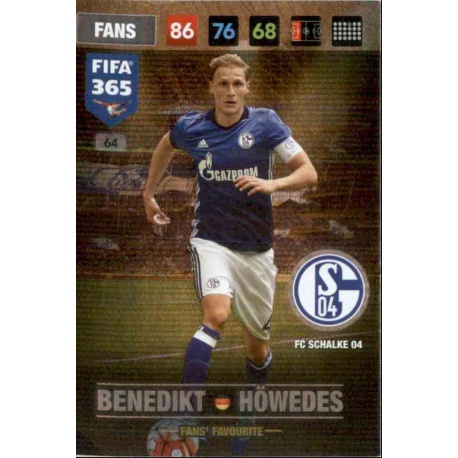 Benedikt Höwedes Fans Favourite FC Schalke 04 64 FIFA 365 Adrenalyn XL 2017