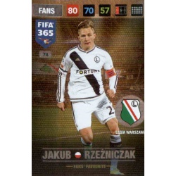 Jakub Rzezniczak Fans Favourite Legia Warszawa 74 FIFA 365 Adrenalyn XL 2017