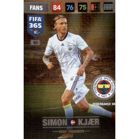 Simon Kjaer Fans Favourite Fenerbahce 80 FIFA 365 Adrenalyn XL 2017