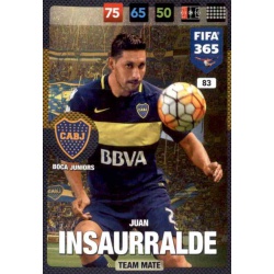 Juan Insaurralde Boca Juniors 83 FIFA 365 Adrenalyn XL 2017
