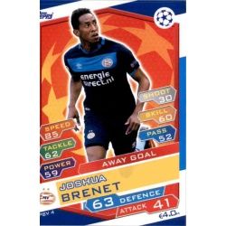 Joshua Brenet Away Goal PSV4 Match Attax Champions 2016-17