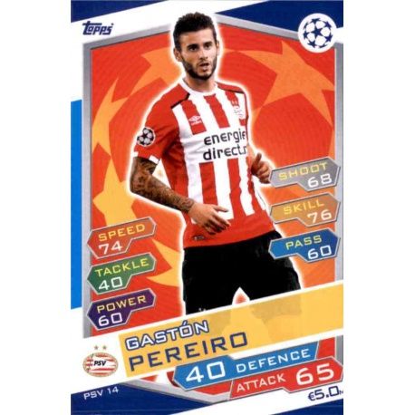 Gastón Pereiro PSV Eindhoven PSV14 Match Attax Champions 2016-17
