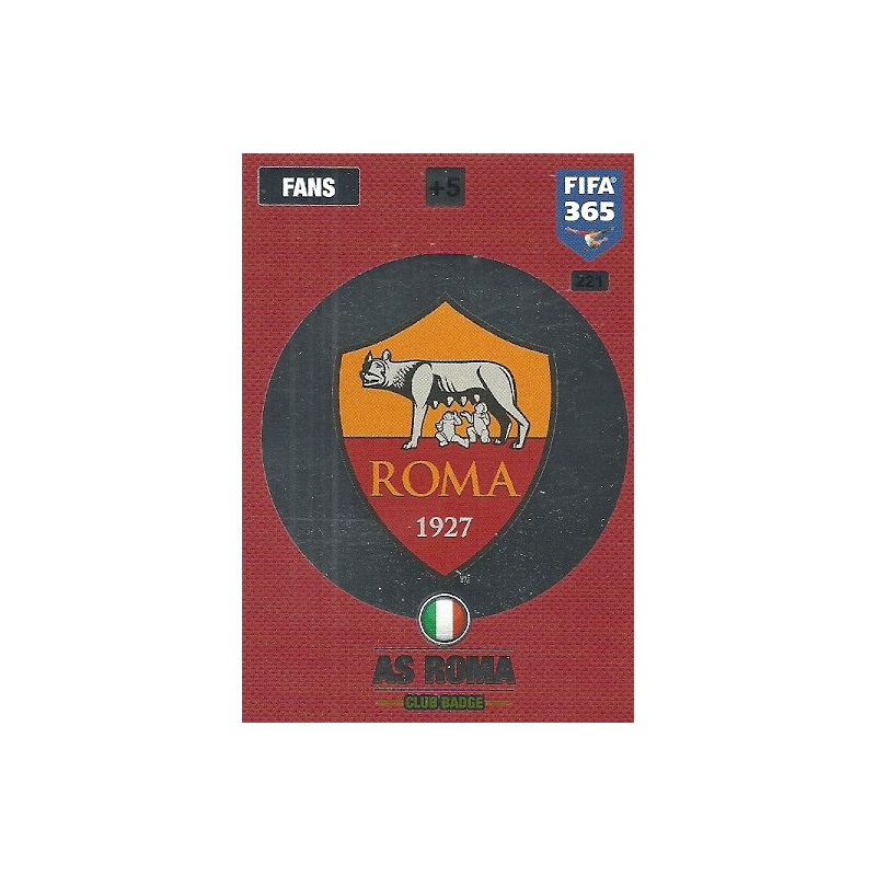 Panini 365 Adrenalyn XL 2017 Club Badge AS Roma No 221 