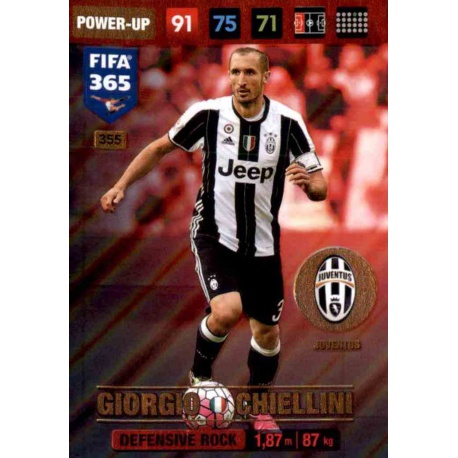 Giorgio Chiellini Defensive Rock Juventus 355 FIFA 365 Adrenalyn XL 2017