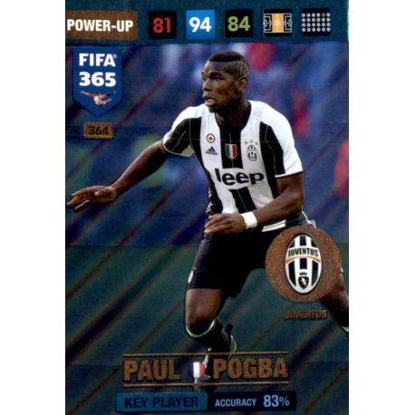 Paul Pogba Key Player Juventus 364 FIFA 365 Adrenalyn XL 2017