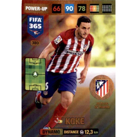 Koke Dynamo Atletico Madrid 380 FIFA 365 Adrenalyn XL 2017