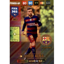 Jordi Alba Dynamo Barcelona 381 FIFA 365 Adrenalyn XL 2017