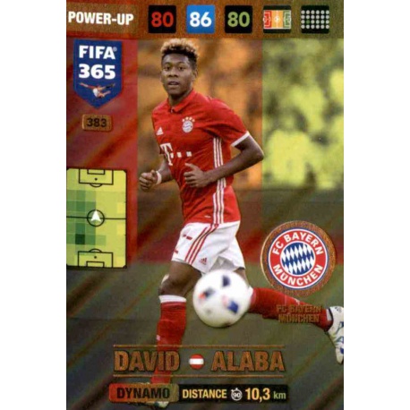 David Alaba Dynamo Bayern Munchen 383 FIFA 365 Adrenalyn XL 2017