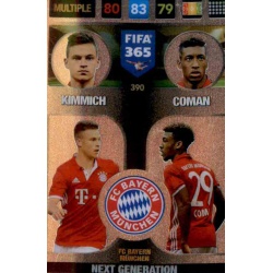 Kimmich - Coman Next Generation Bayern Munchen 390 FIFA 365 Adrenalyn XL 2017