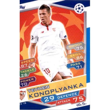Yevhen Konoplyanka Sevilla SEV15 Match Attax Champions 2016-17