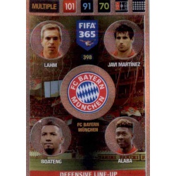 Philipp Lahm - Javi Martinez - Jerome Boateng - Alaba Defensive Line-Up Bayern Munchen 398 FIFA 365 Adrenalyn XL 2017