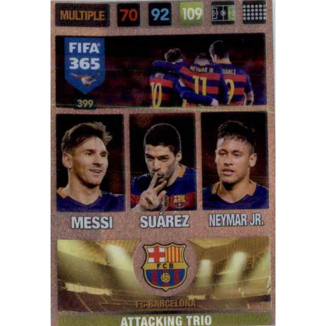 Lionel Messi - Luis Suarez - Neymar Jr. Attacking Trio Barcelona 399 Leo Messi