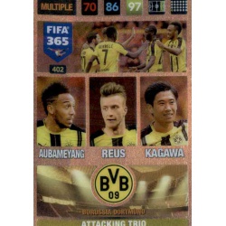 Aubameyang - Marco Reus - Shinji Kagawa Attacking Trio Borussia Dortmund 402 FIFA 365 Adrenalyn XL 2017