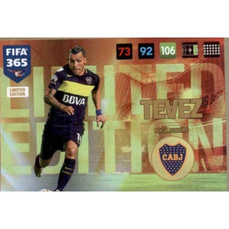 Carlos Tevez Limited Edition Boca Juniors FIFA 365 Adrenalyn XL 2017