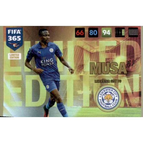 Ahmed Musa Limited Edition Leicester City FIFA 365 Adrenalyn XL 2017