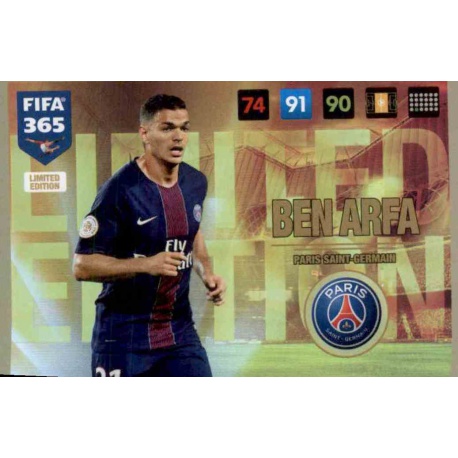 Hatem Ben Arfa Limited Edition Paris Saint-Germain FIFA 365 Adrenalyn XL 2017