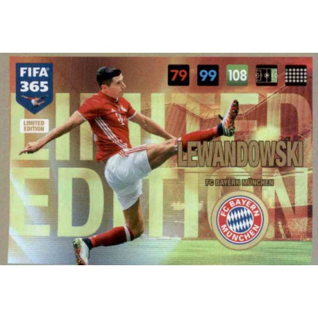 Robert Lewandowski Limited Edition Bayern München FIFA 365 Adrenalyn XL 2017