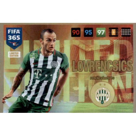 Gergő Lovrencsics Limited Edition Ferencvárosi TC FIFA 365 Adrenalyn XL 2017