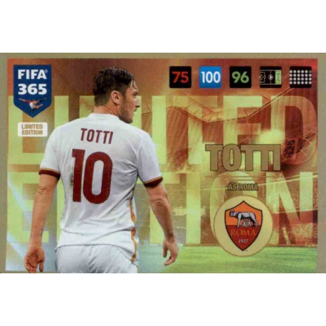Francesco Totti Limited Edition AS Roma FIFA 365 Adrenalyn XL 2017