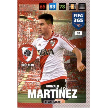 Gonzalo Martinez River Plate 88 FIFA 365 Adrenalyn XL 2017 Nordic Edition