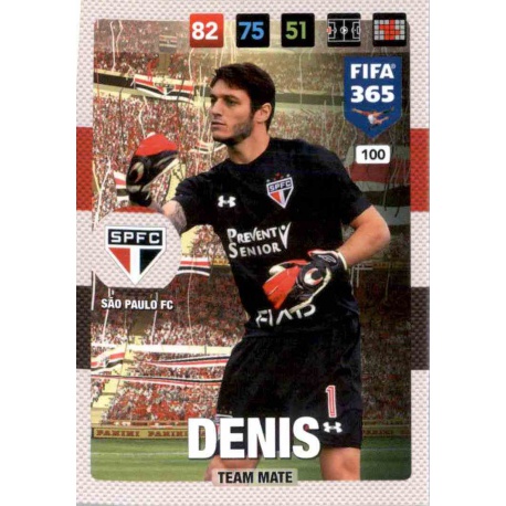 Denis São Paulo FC 100 FIFA 365 Adrenalyn XL 2017 Nordic Edition