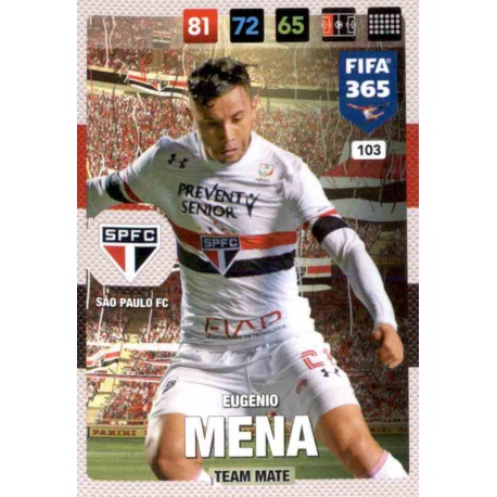 Eugenio Mena São Paulo FC 103 FIFA 365 Adrenalyn XL 2017 Nordic Edition