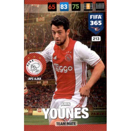 Amin Younes AFC Ajax 213 FIFA 365 Adrenalyn XL 2017 Nordic Edition