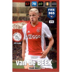 Donny van de Beek AFC Ajax 215 FIFA 365 Adrenalyn XL 2017 Nordic Edition