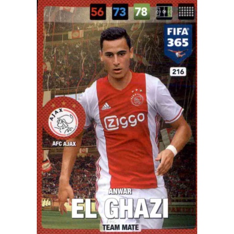 Anwar El Ghazi AFC Ajax 216 FIFA 365 Adrenalyn XL 2017 Nordic Edition