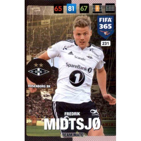 Fredrik Midtsjø Rosenborg B.K. 231 FIFA 365 Adrenalyn XL 2017 Nordic Edition