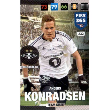 Anders Konradsen Rosenborg B.K. 232 FIFA 365 Adrenalyn XL 2017 Nordic Edition