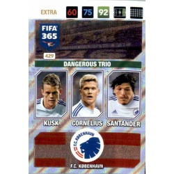 Kusk Cornelius Santander Dangerous Trio FC København 429 FIFA 365 Adrenalyn XL 2017 Nordic Edition