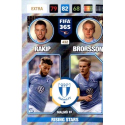 Rakip Brorsson Rising Stars Malmö FF 432 FIFA 365 Adrenalyn XL 2017 Nordic Edition
