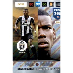 Paul Pogba Game Changer Juventus 440 FIFA 365 Adrenalyn XL 2017 Nordic Edition