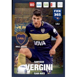 Santiago Vergini Boca Juniors UE2 FIFA 365 Adrenalyn XL 2017 Update Edition
