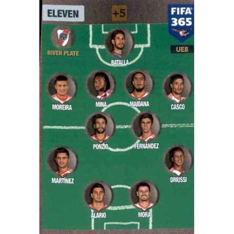 Eleven 4-2-2-2 River Plate UE8 FIFA 365 Adrenalyn XL 2017 Update Edition