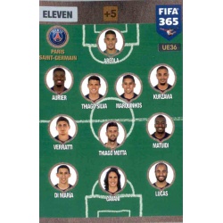 Eleven 4-3-3 Paris Saint Germain UE36 FIFA 365 Adrenalyn XL 2017 Update Edition