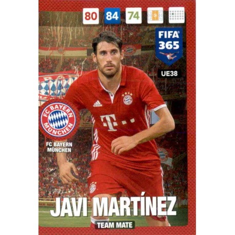 Javi Martínez Bayern München UE38 FIFA 365 Adrenalyn XL 2017 Update Edition
