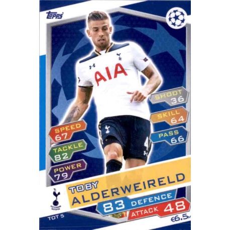 Toby Alderweireld Tottenham Hotspur TOT5 Match Attax Champions 2016-17