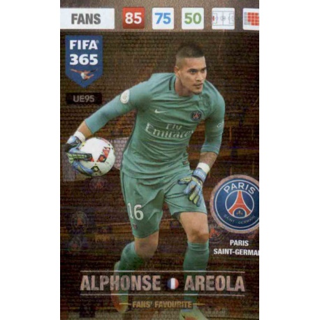 Alphonse Areola Fans Favourite Paris Saint Germain UE95 FIFA 365 Adrenalyn XL 2017 Update Edition